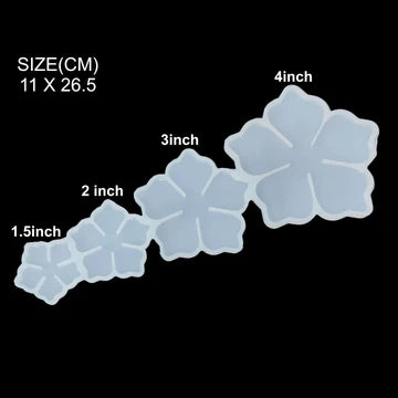 3D 5-Petal Flower Bowl Mould – 4 Cavity