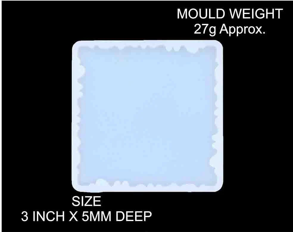 3″ Square Agate Resin Coaster Mould